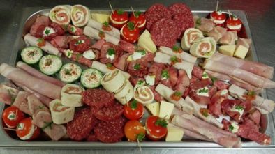 Hapjes met vis, vlees en vegetarische ingrediënten